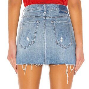 MOTHER The Vagabond Mini Fray Denim Jean Skirt size 27 made in USA